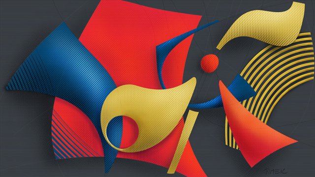 Abstract compostition - Dance construction 3