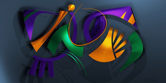 Abstract compostition - Hidden and revealed 4