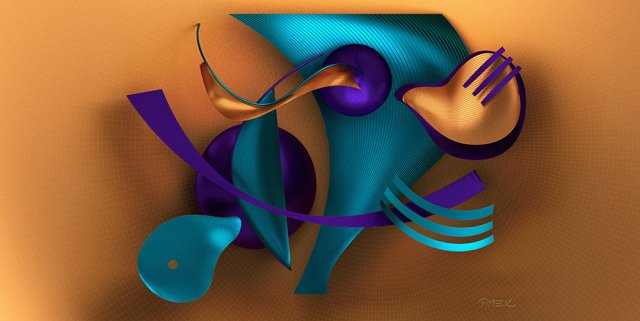 Abstract compostition - Hidden and revealed 9