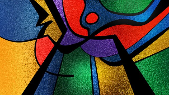 Abstract compostition - Possible solution (vitrail) 1
