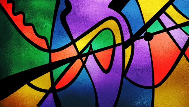 Abstract compostition - Possible solution (vitrail) 4