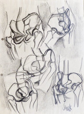 Drawing on paper, charcoal, 1992